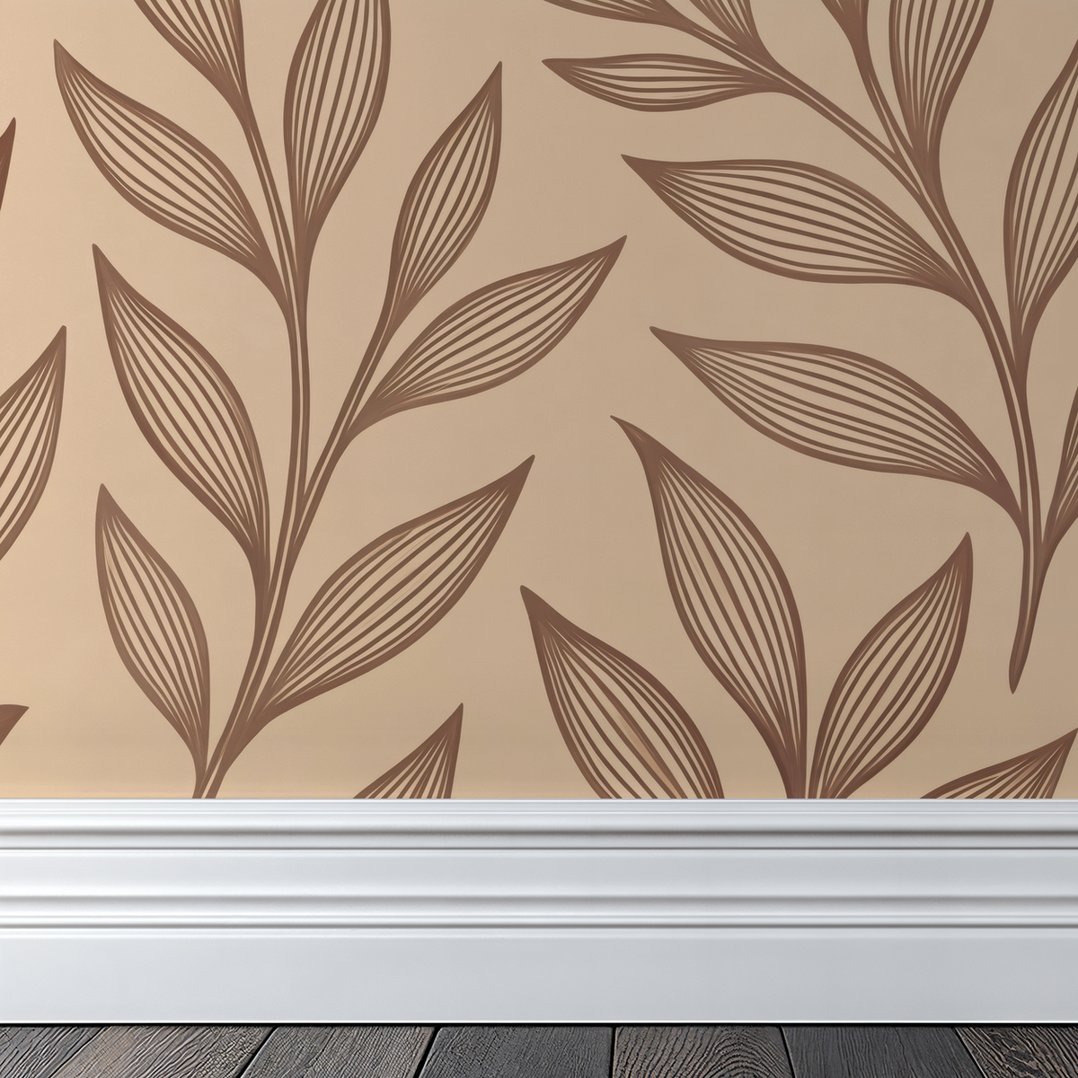 Wall Blush Originals La Vid Organic Vine Wallpaper SM01 Soft Beige