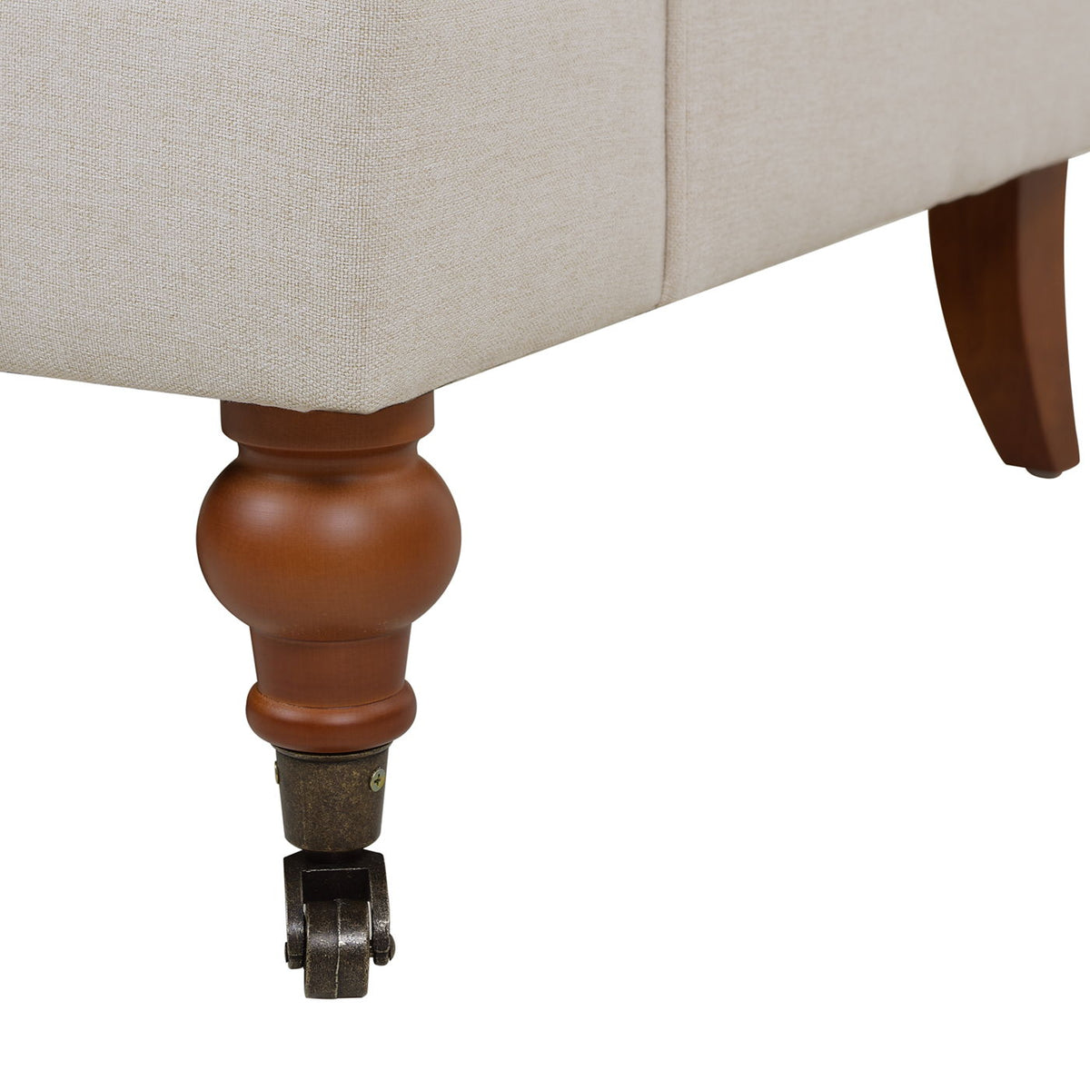 Alana Lawson Solid Hardwood Accent Arm Chair With Casters