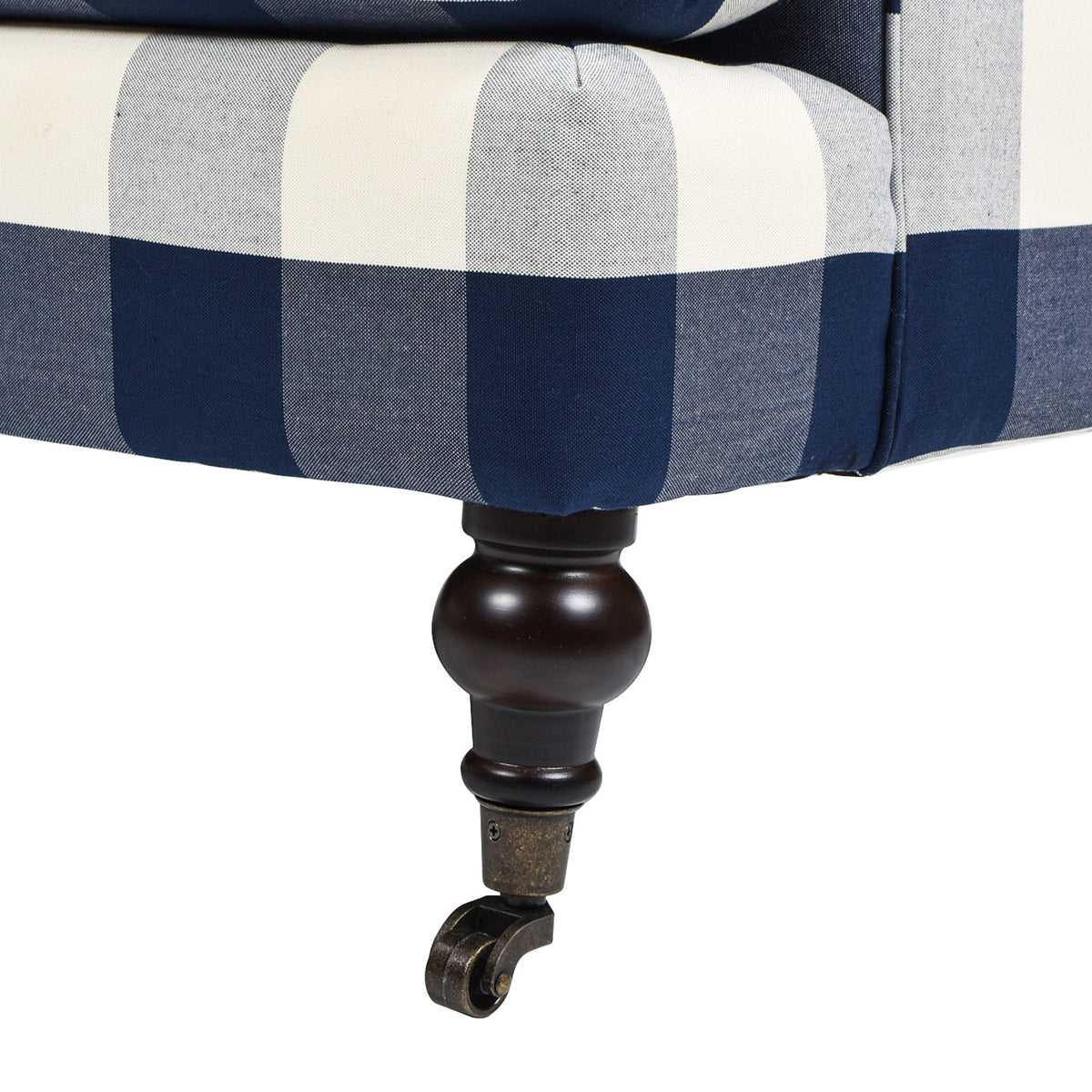 Luxe Alana Lawson Charcoal Three Cushion Tightback Sofa