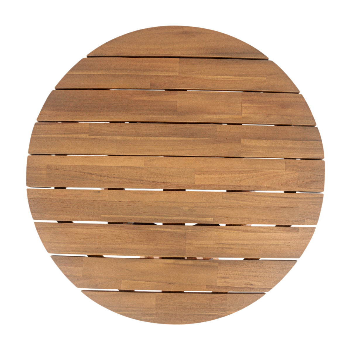 Aura Acacia Wood Patio Coffee Table With Layered Base