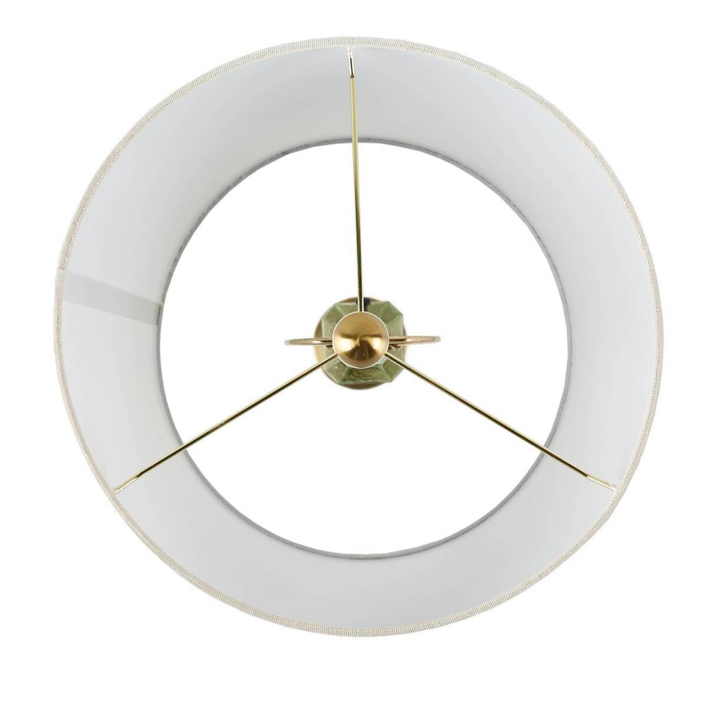 Aurelia Faceted Green Glass Table Lamp With Gold Base