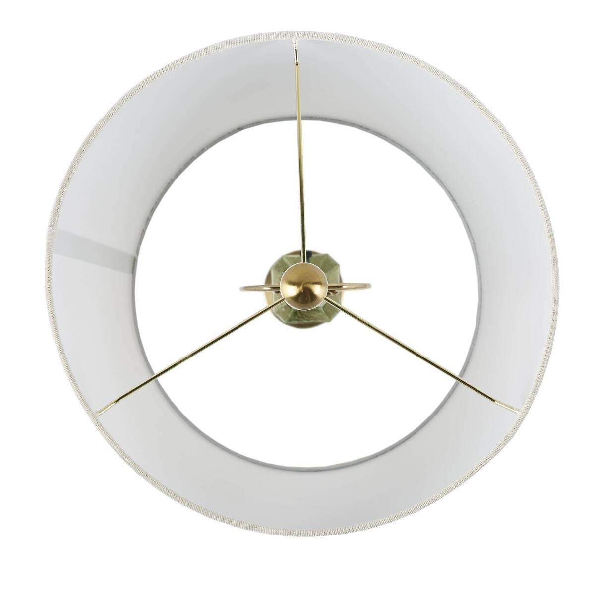 Aurelia Faceted Green Glass Table Lamp With Gold Base