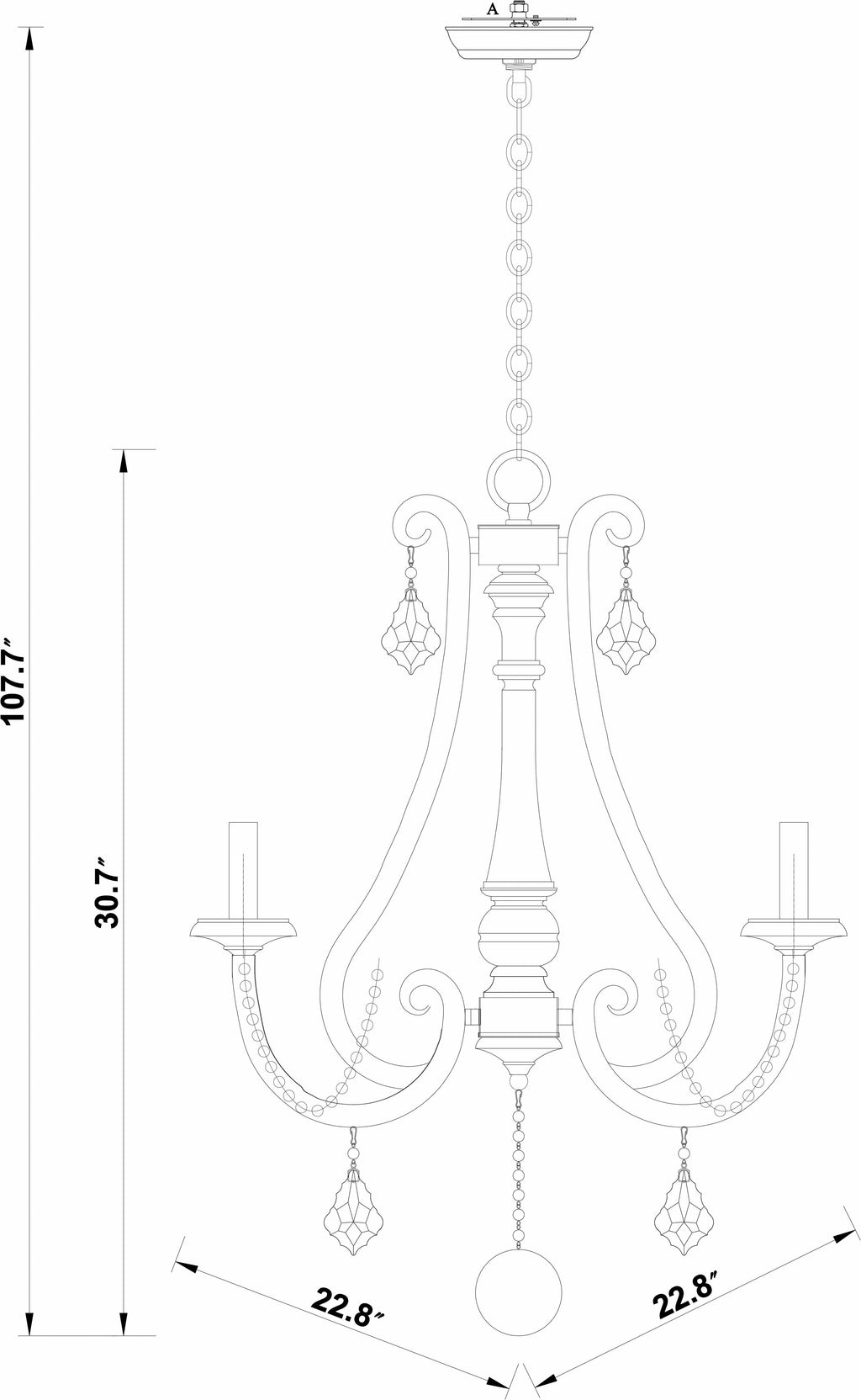 Marlowe Canoe Ivory Ceiling Light Crafted From Iron And Hemp