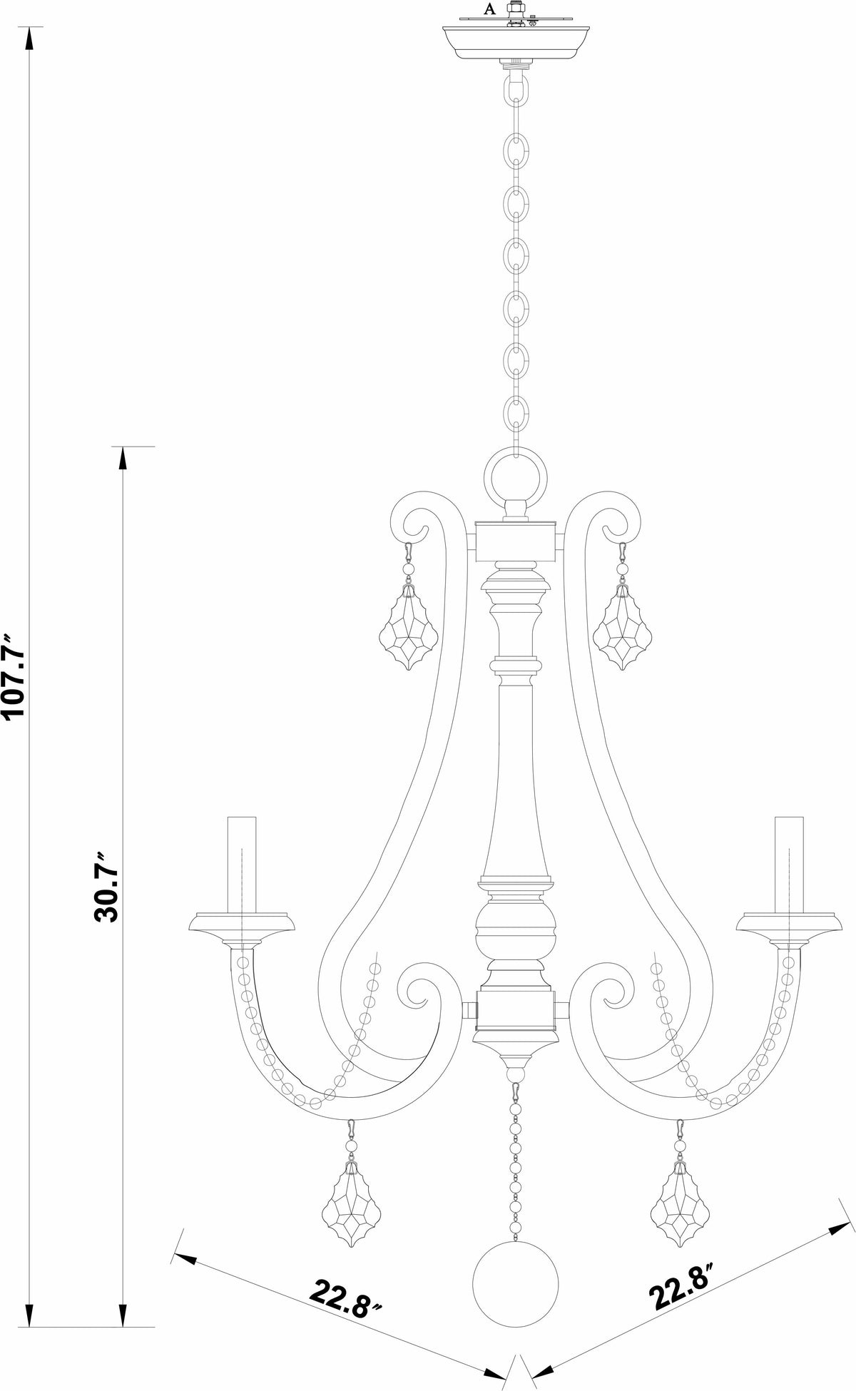 Marlowe Canoe Ivory Ceiling Light Crafted From Iron And Hemp