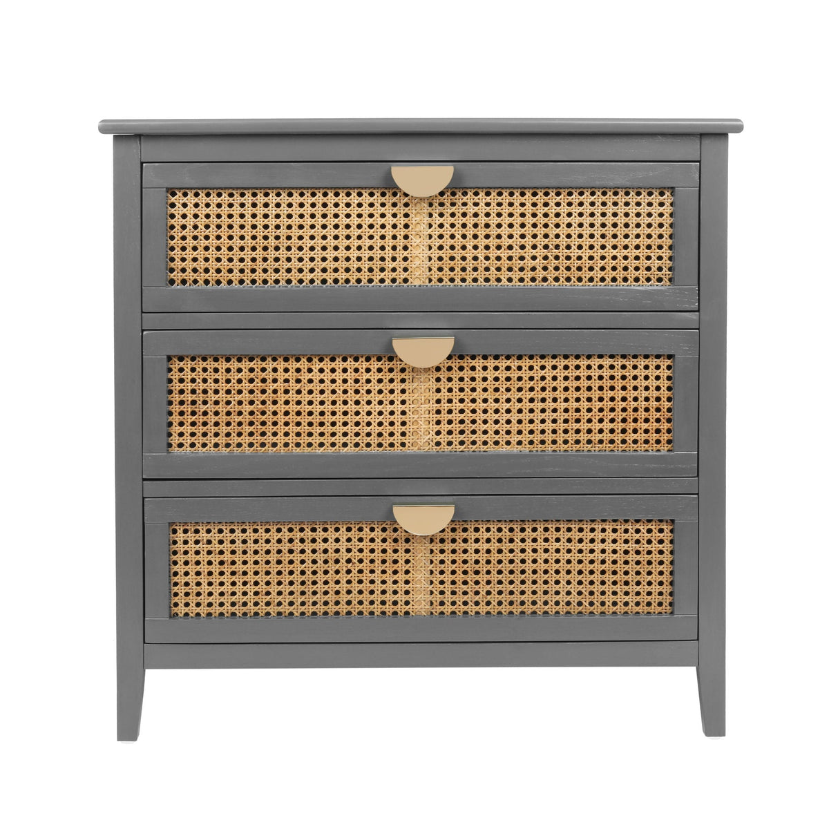 American Furniture 3 Drawer Cabinet Natural Woven Rattan