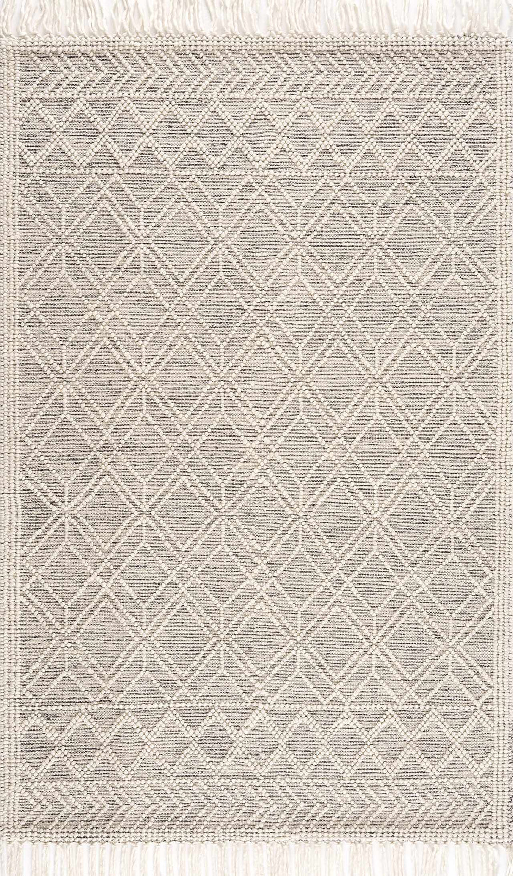 Ramsbury Ivory Black Handcrafted Wool Area Rug