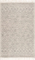 Ramsbury Ivory Black Handcrafted Wool Area Rug