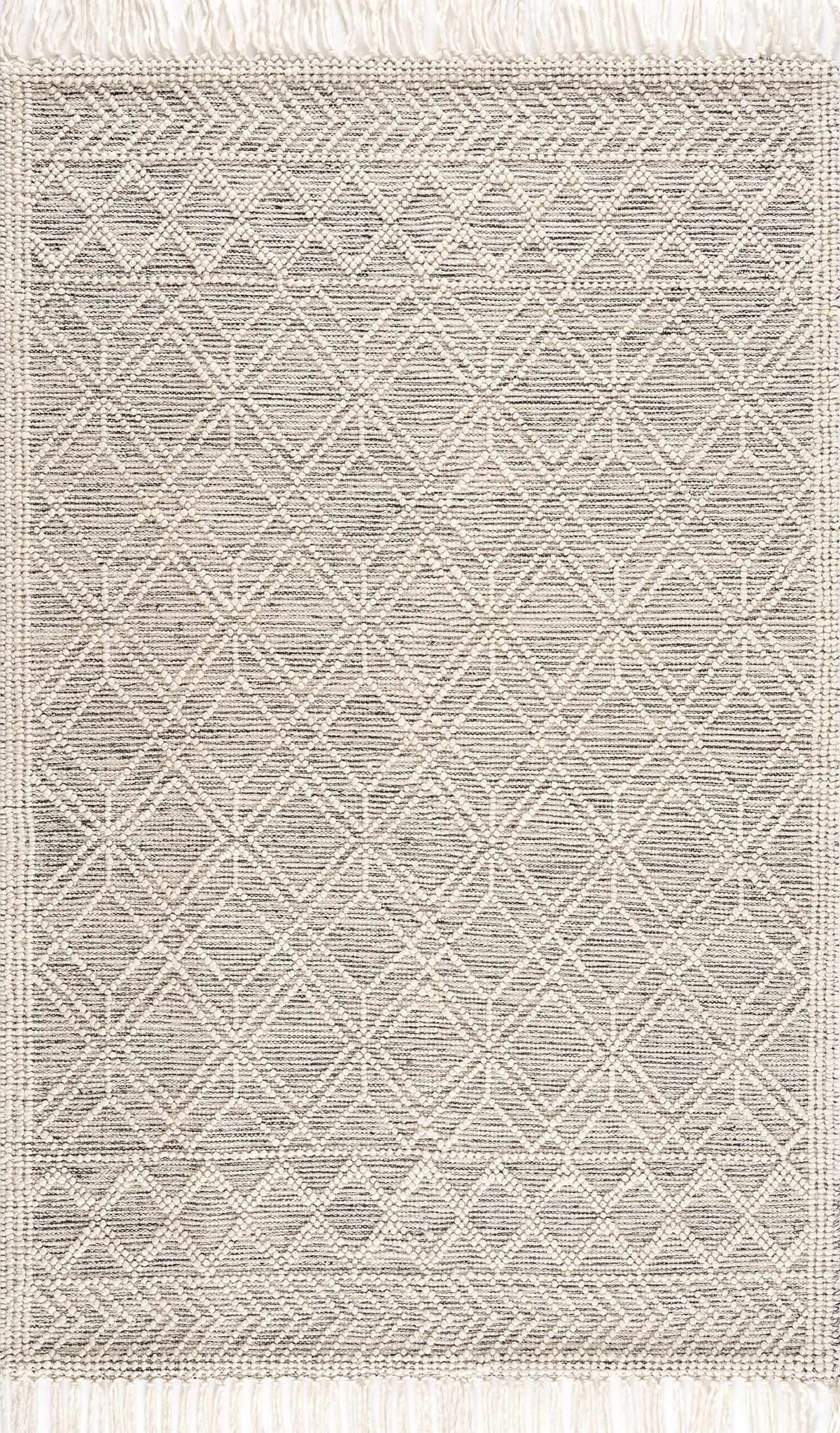 Ramsbury Ivory Black Handcrafted Wool Area Rug