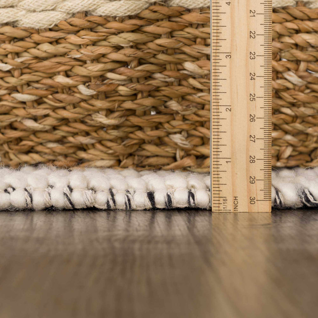 Ramsbury Ivory Black Handcrafted Wool Area Rug