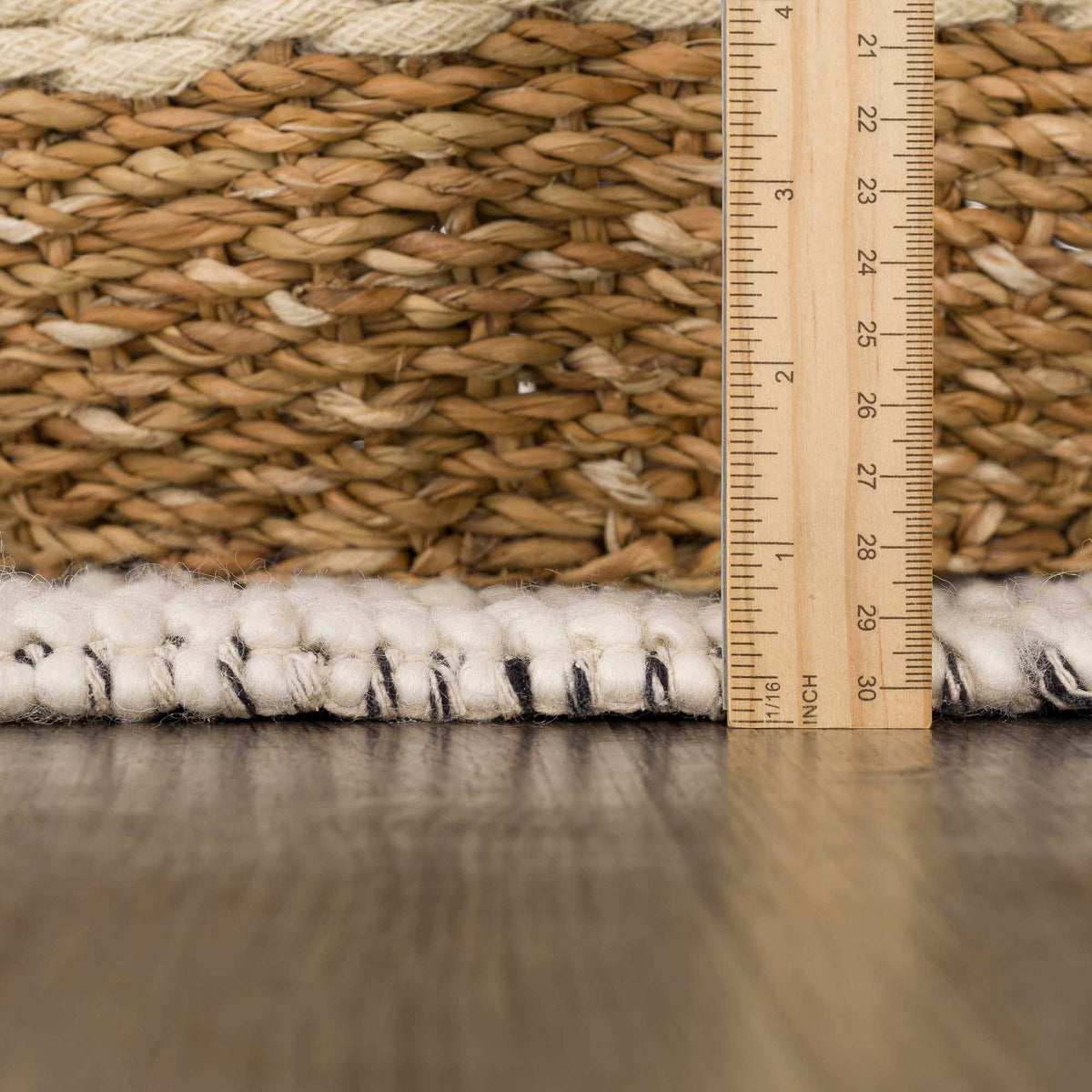 Ramsbury Ivory Black Handcrafted Wool Area Rug