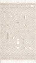 Ramsbury Trellis Weave Hand Woven Wool Blend Rug In Beige