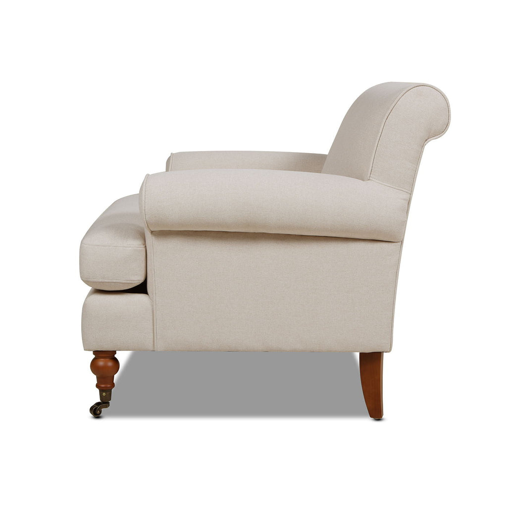 Alana Lawson Solid Hardwood Accent Arm Chair With Casters