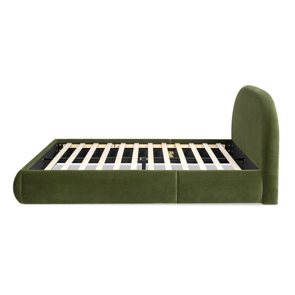 Archie Puffy Upholstered Platform Bed With Arch Headboard