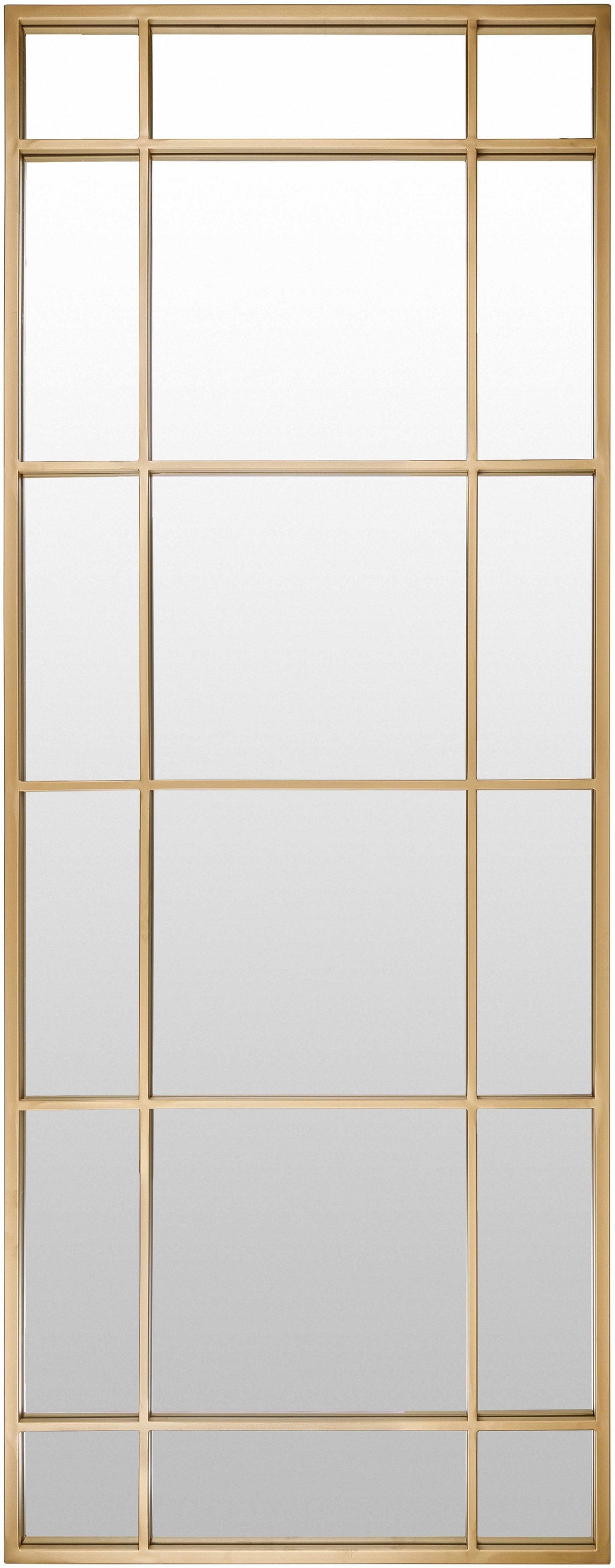 Cersosimo Contemporary Gold Iron Frame Round Accent Mirror