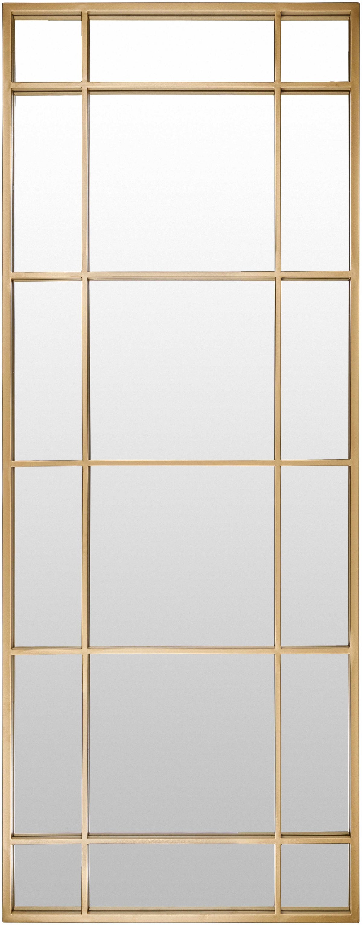 Cersosimo Contemporary Gold Iron Frame Round Accent Mirror