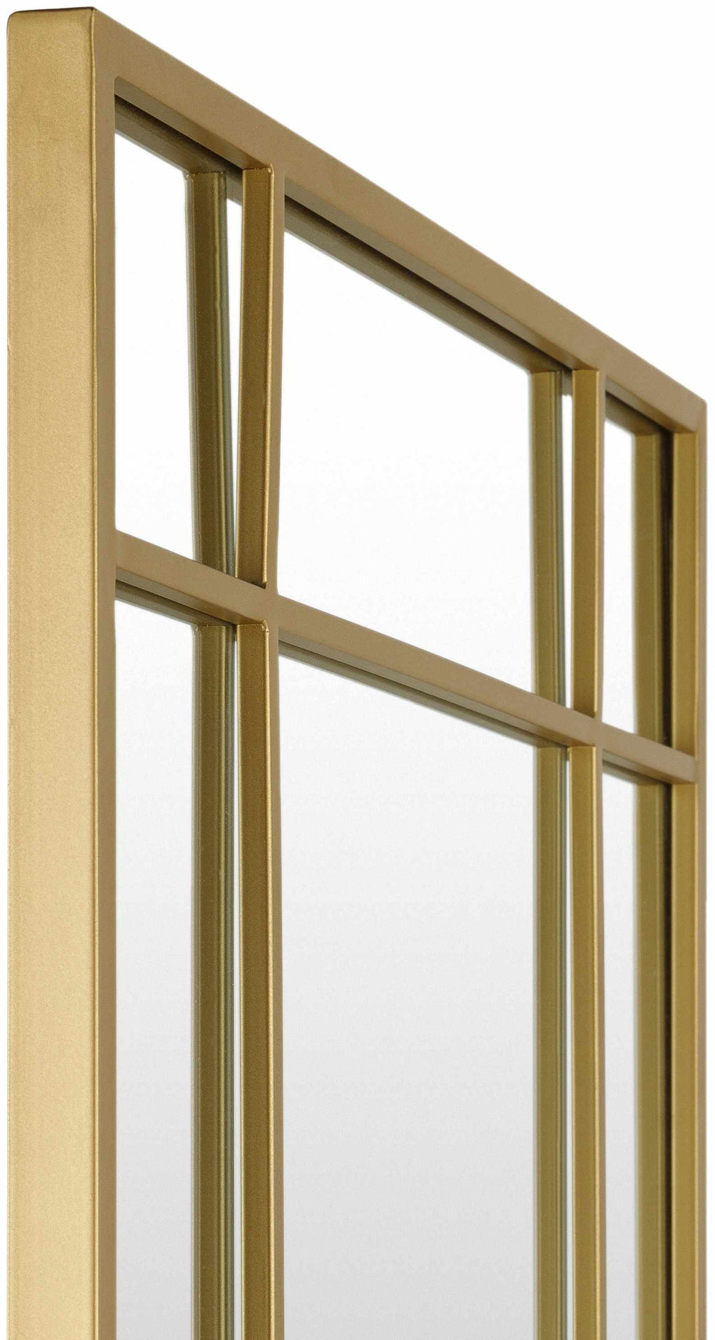 Cersosimo Contemporary Gold Iron Frame Round Accent Mirror