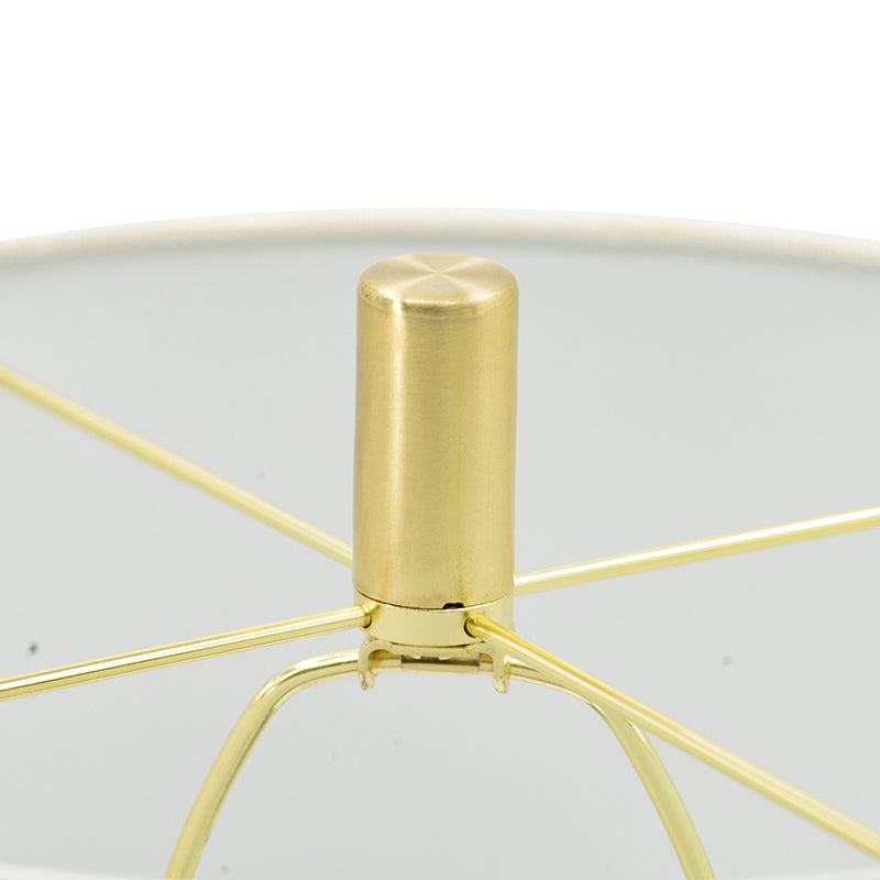 Verona Marble Table Lamp With Brass Metal Frame 13x13x26