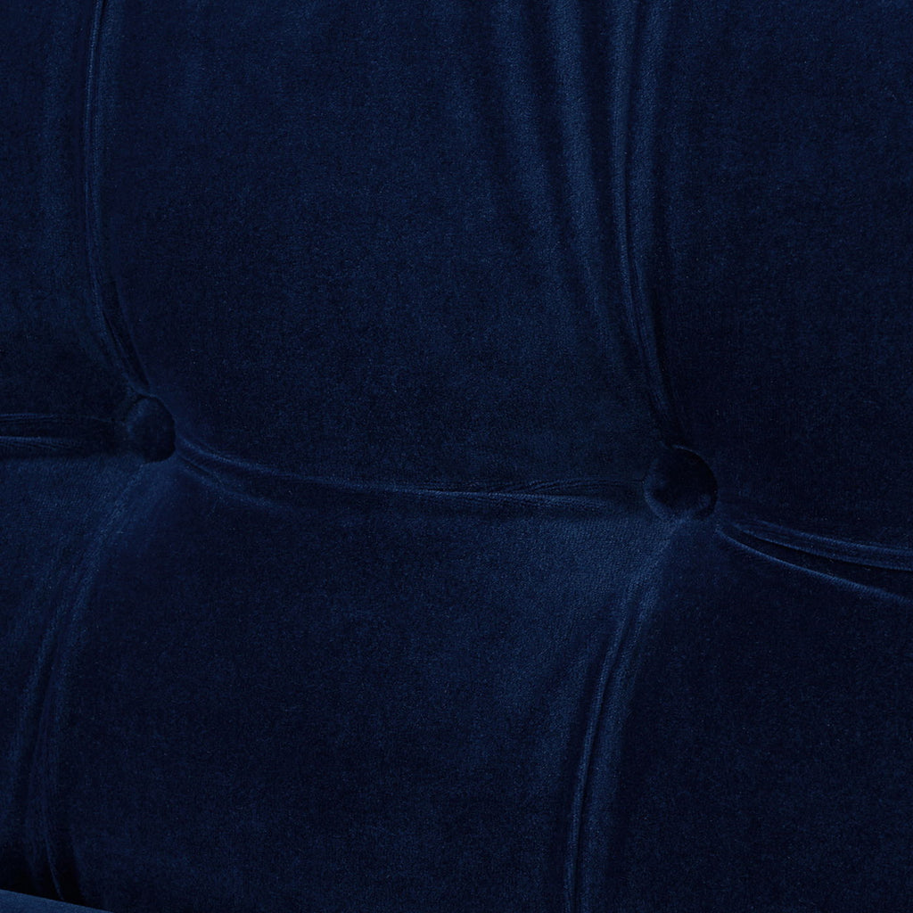 Elara Jack Tufted Tuxedo Sofa In Elegant Navy Blue