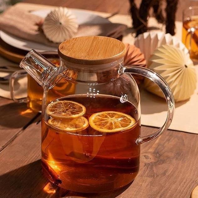 Wilmax Borosilicate Glass Teapot Stove Top Safe 54 Fl Oz