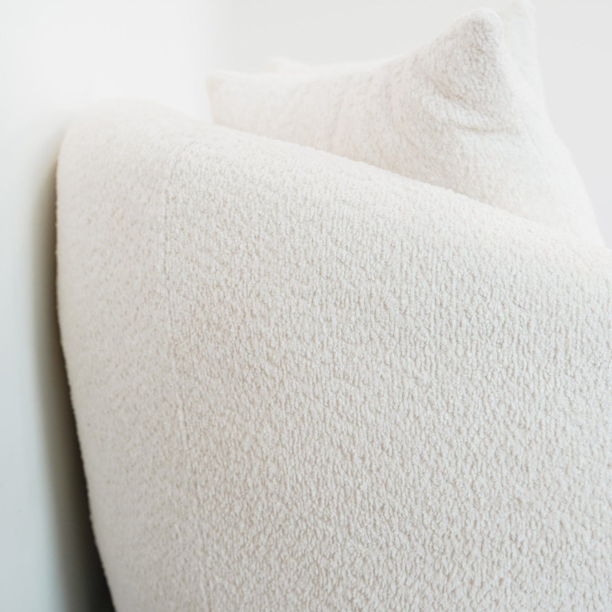 Linden Premium Mid Century Sofa Ivory Boucle Fabric