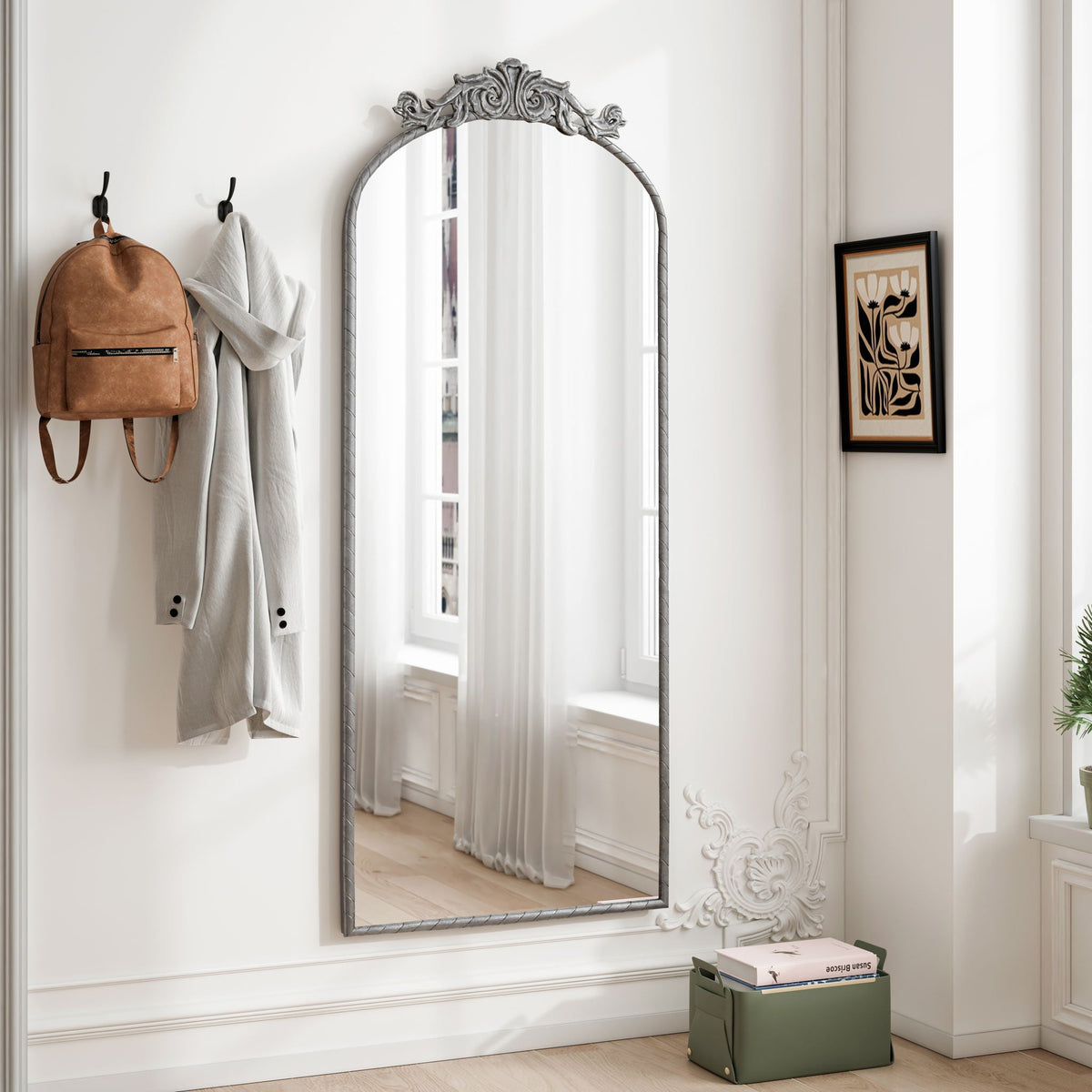 Maison Vintage Arched Full Body Mirror With Tempered Glass
