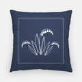 Lily of the Valley Statement Pillow Cover – Navy & White