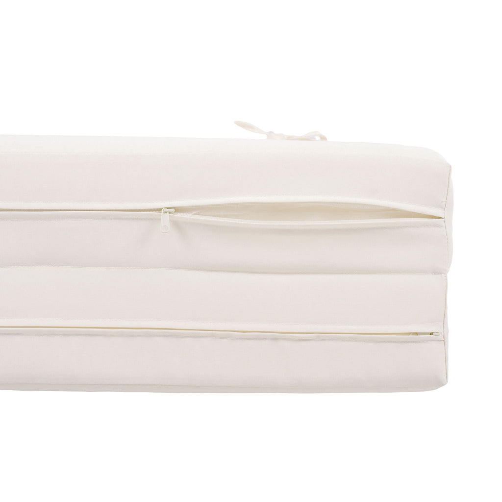 Aura Acacia Lounge Chaise With Water Resistant Cushion, Cream