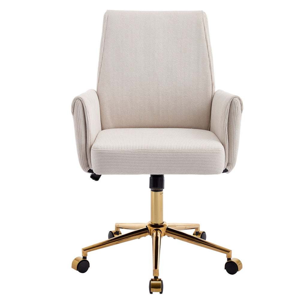 Vespera Ergonomic Office Chair With Polished Gold Base