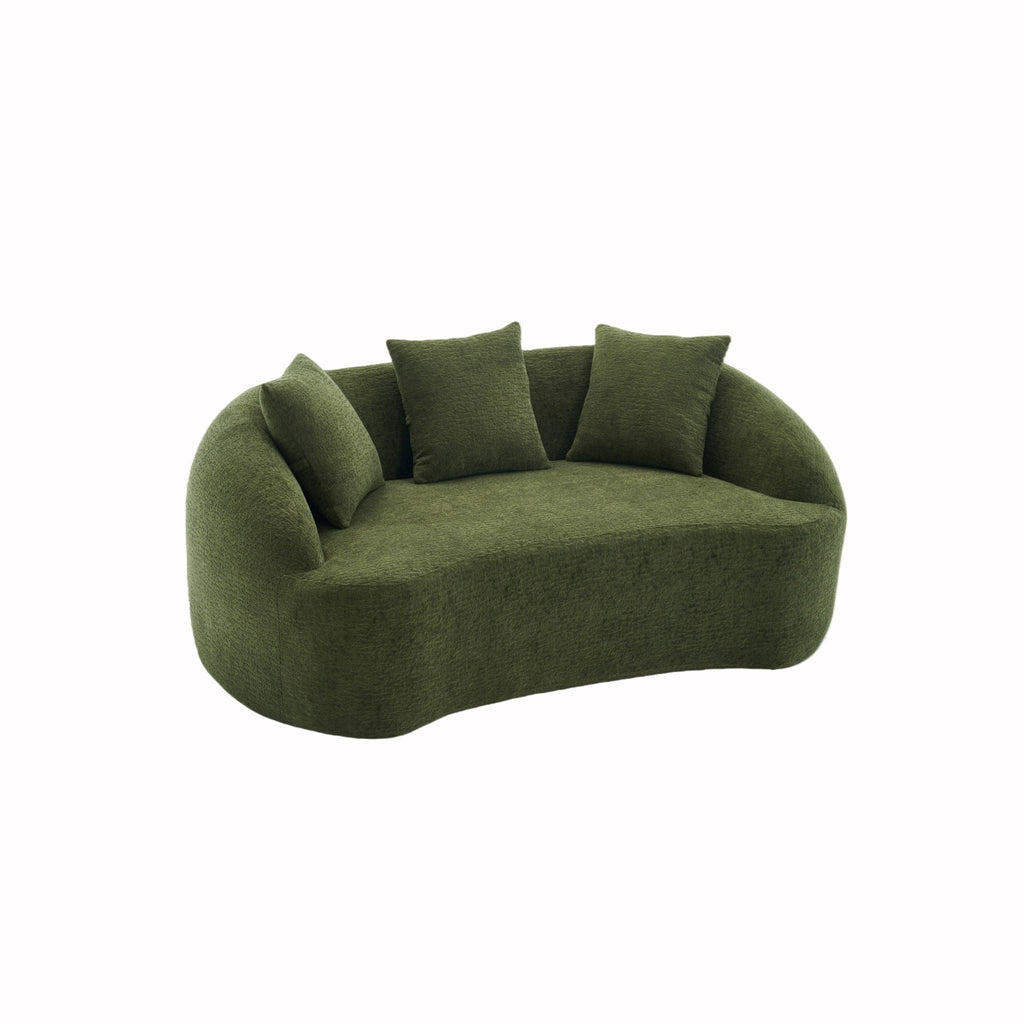 Vesta Compact Loveseat Sofa With No Assembly And Eco Fabric