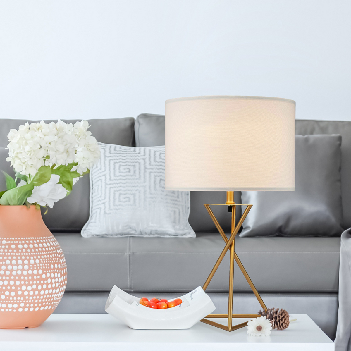 Lumina Ester Mid Century Table Lamp In Matte Gold 26 Inch