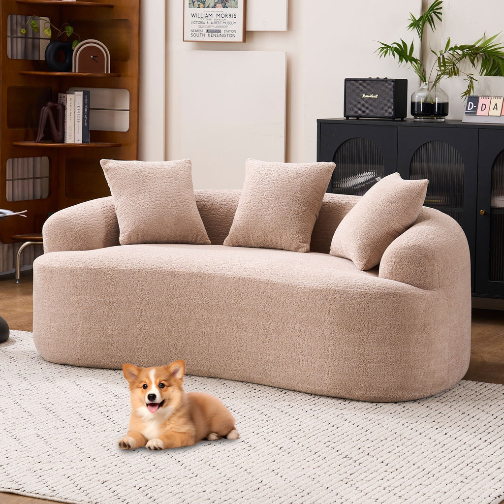 Vesta Compact Loveseat Sofa With No Assembly And Eco Fabric
