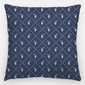 Lily of the Valley Diamond Lattice Pillow Cover – Navy & White