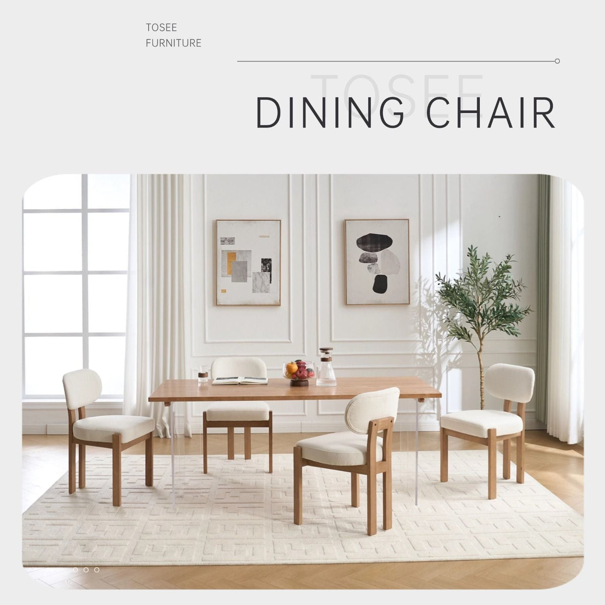Vesper Ergonomic Dining Chairs Adjustable Feet Set Of 2