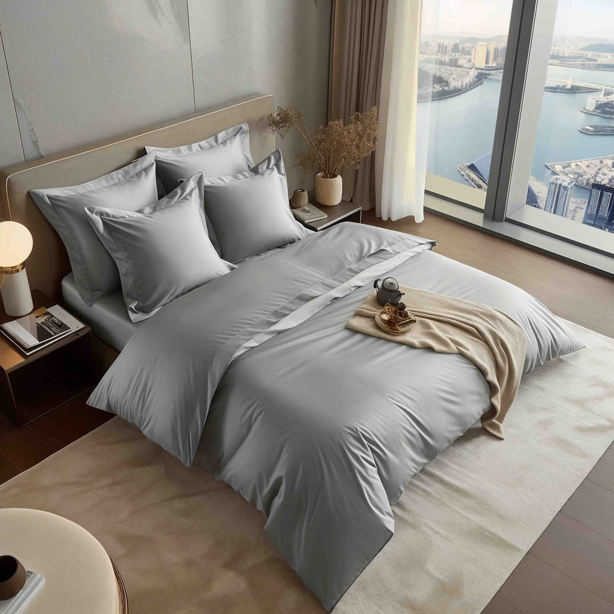 Aria Home Long Staple Australian Sateen Pillowcase Set White