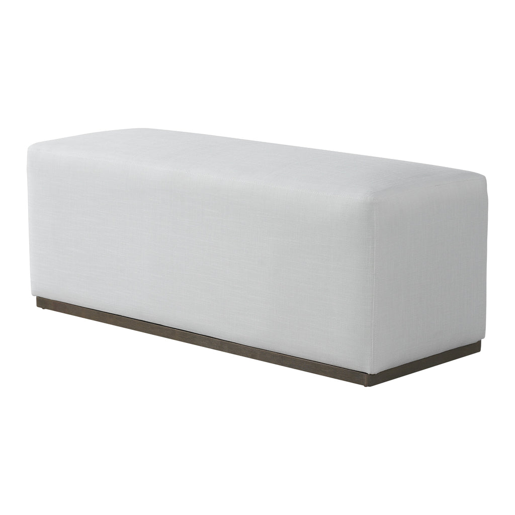 Avenna Minimalist Footstool Bench With Cream Fabric