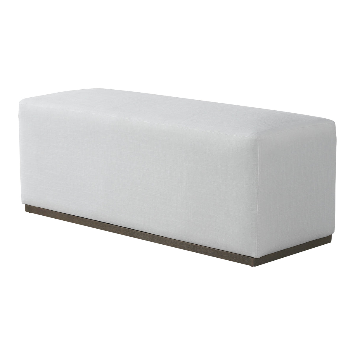 Avenna Minimalist Footstool Bench With Cream Fabric