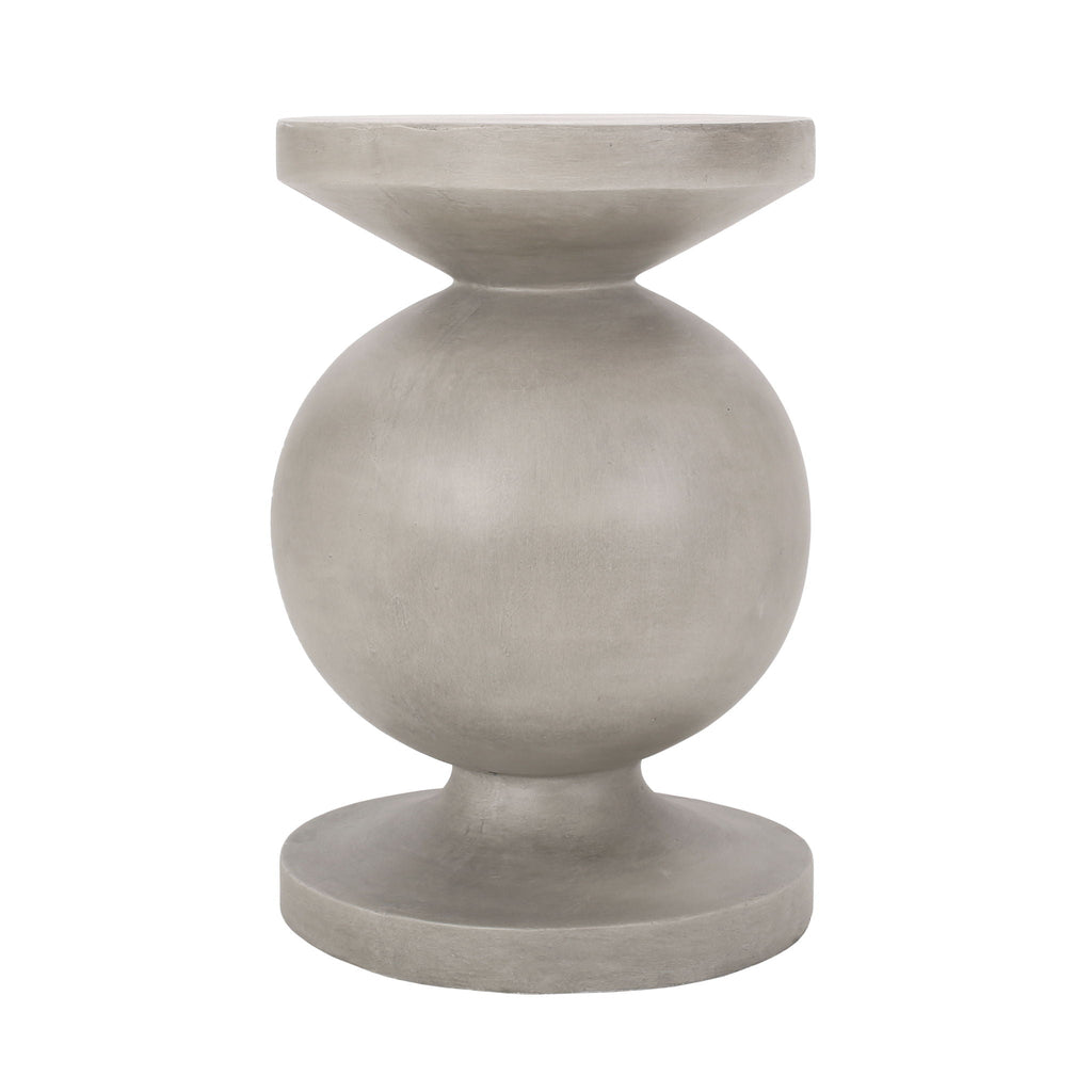 Luma Natural Outdoor End Table Featuring Classic Turned Base