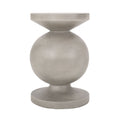 Luma Natural Outdoor End Table Featuring Classic Turned Base