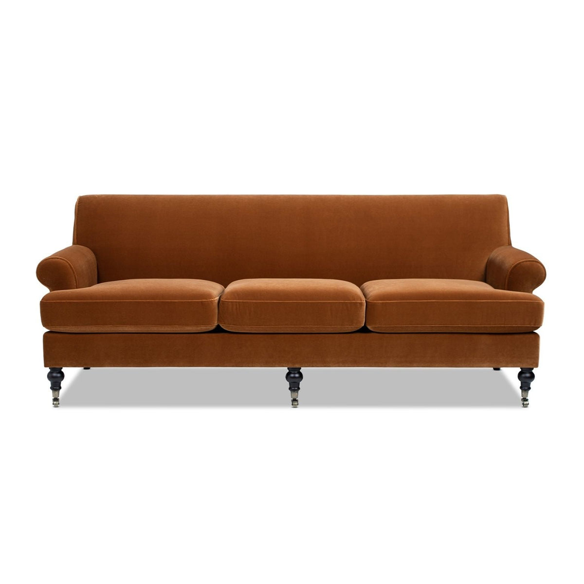 Luxe Alana Lawson Charcoal Three Cushion Tightback Sofa