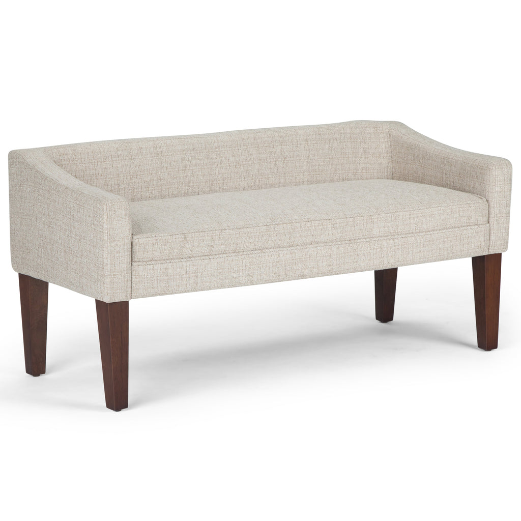 Parris Platinum Upholstered Bench Solid Wood Construction