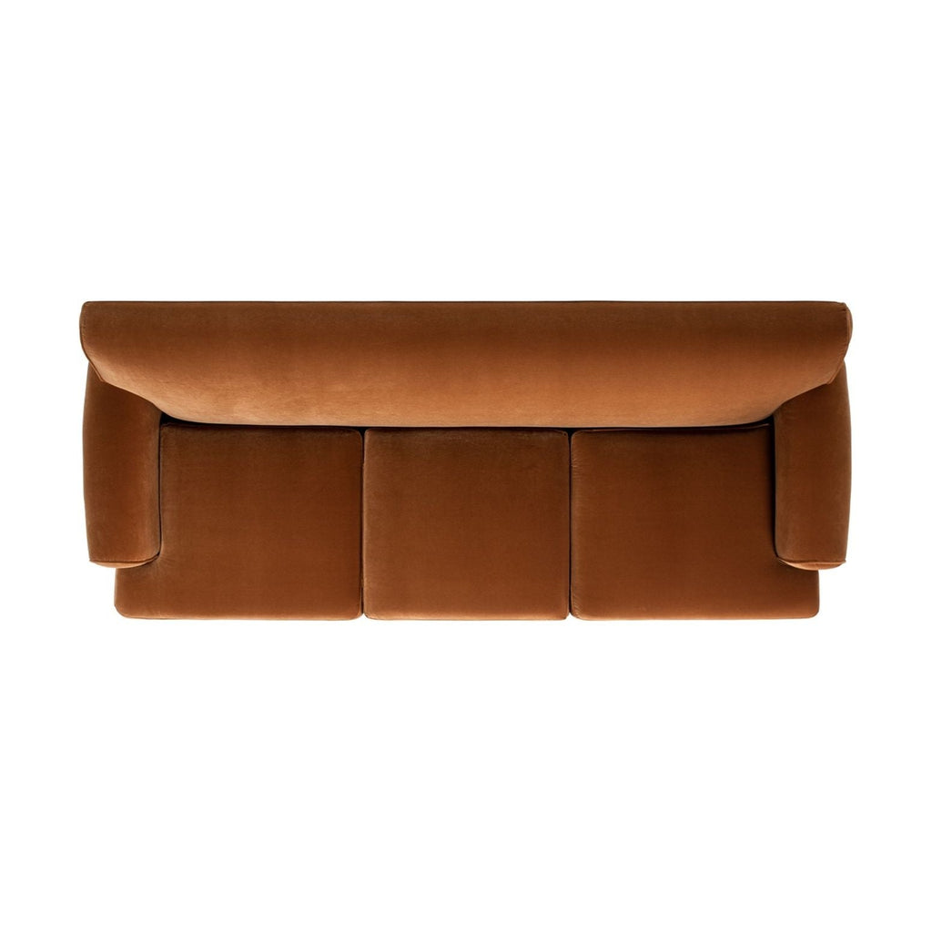 Luxe Alana Lawson Charcoal Three Cushion Tightback Sofa