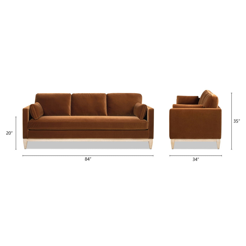Knox Modern Farmhouse Sofa With Feather Wrapped Foam