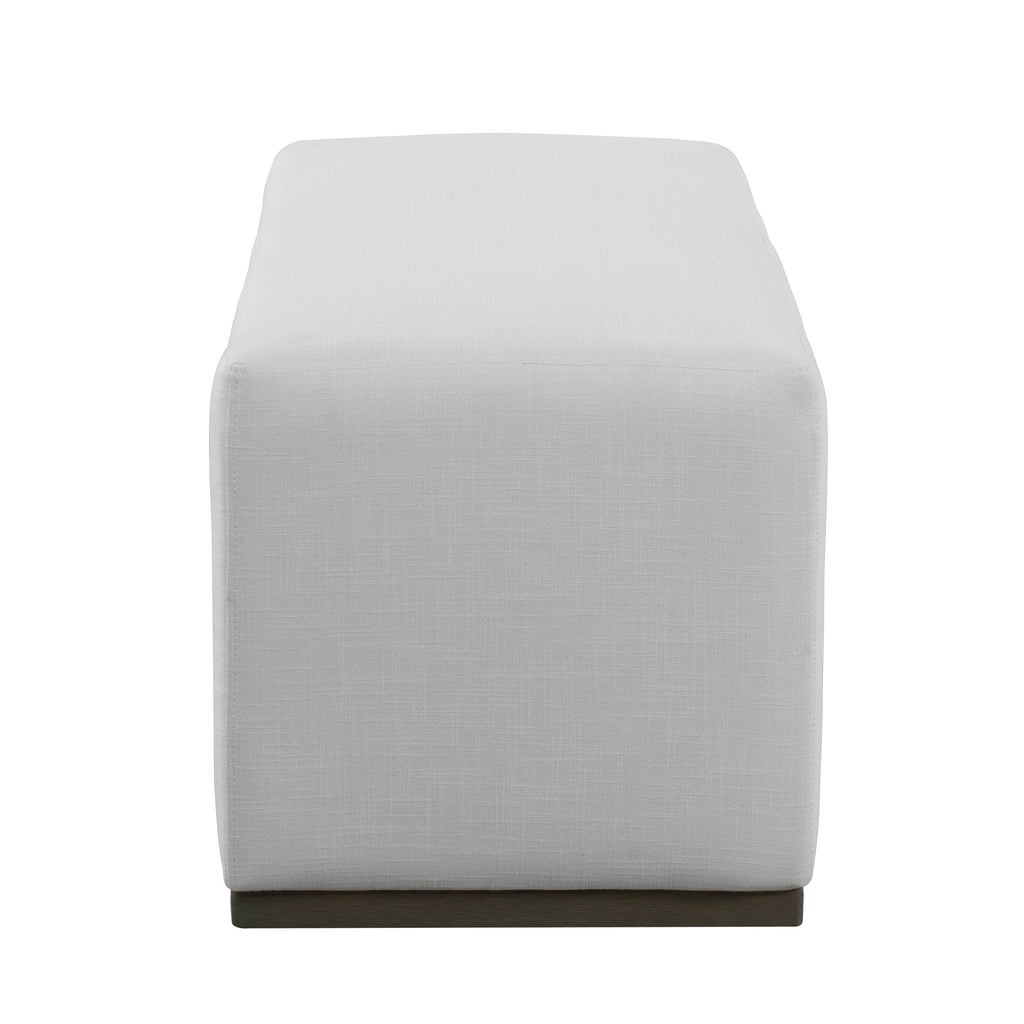 Avenna Minimalist Footstool Bench With Cream Fabric