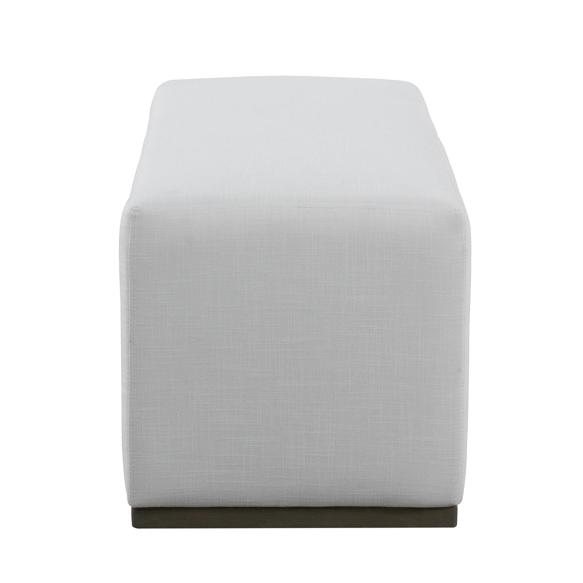 Avenna Minimalist Footstool Bench With Cream Fabric