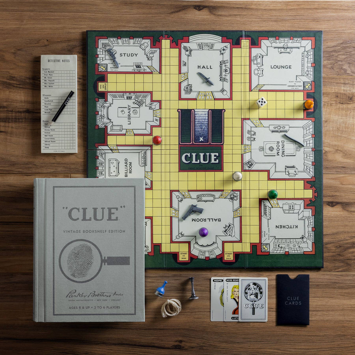 Clue Vintage Bookshelf Edition Classic Literature Game