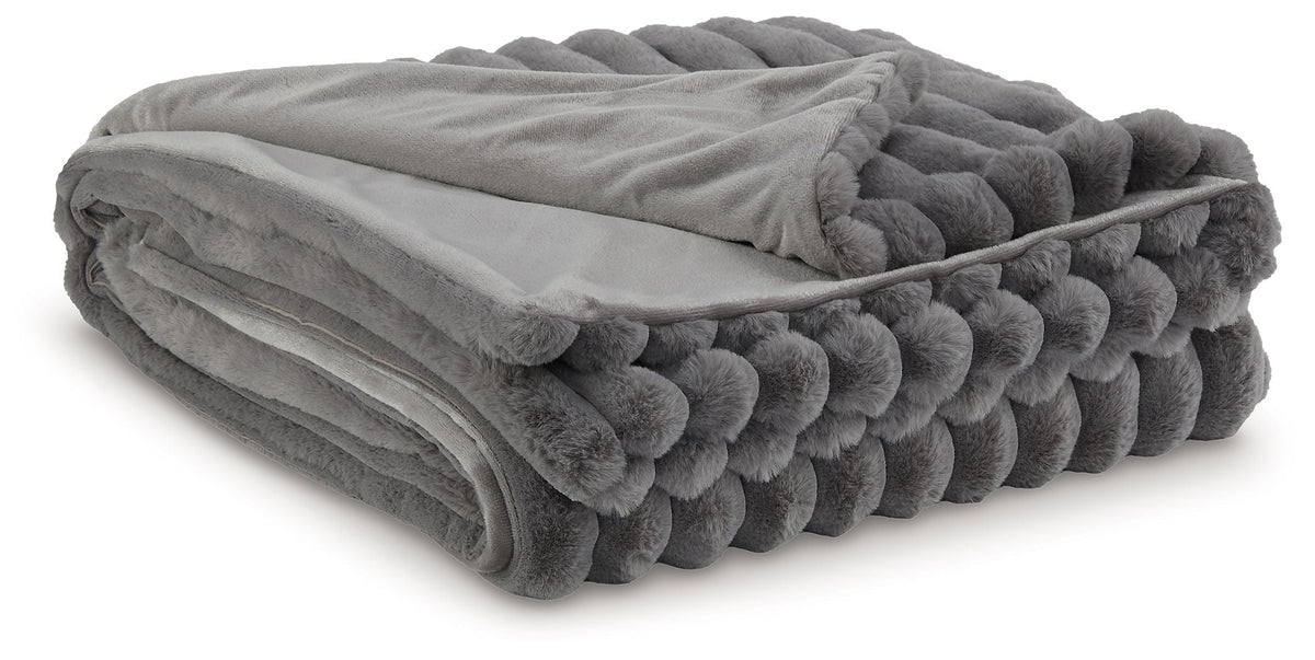 Alsonwell Plush Faux Fur Throw Machine Washable Ivory