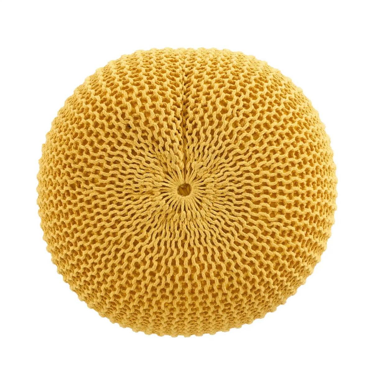 Savona Versatile Knitted Cotton Bordeaux Round Pouf