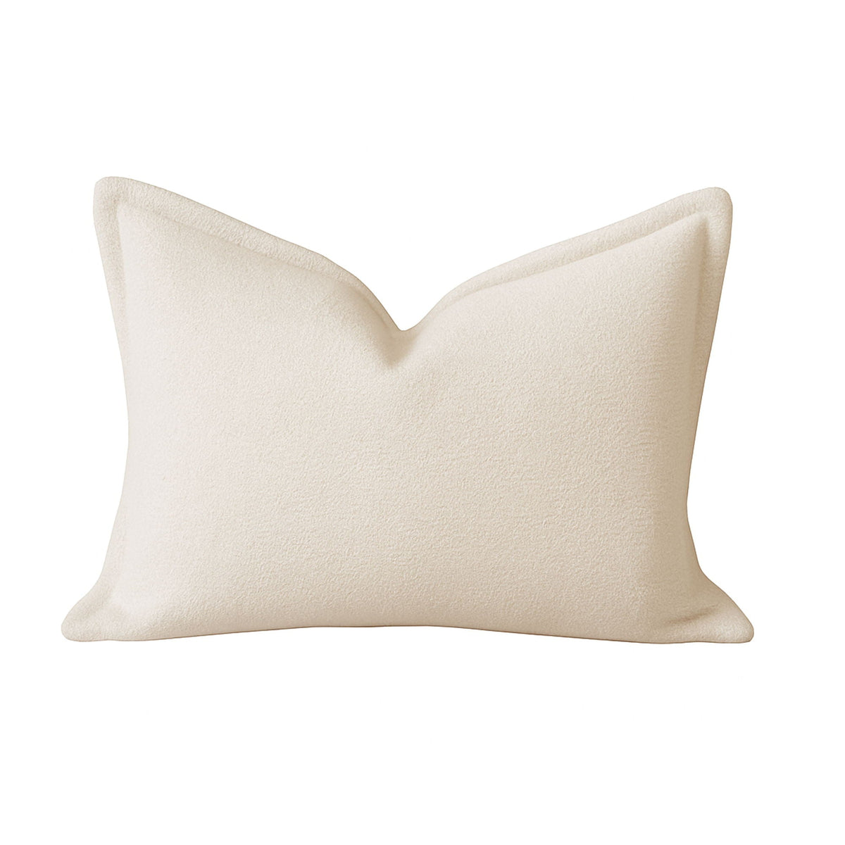 Homey Cozy Soft Textured Decorative Throw Pillow Ivory
