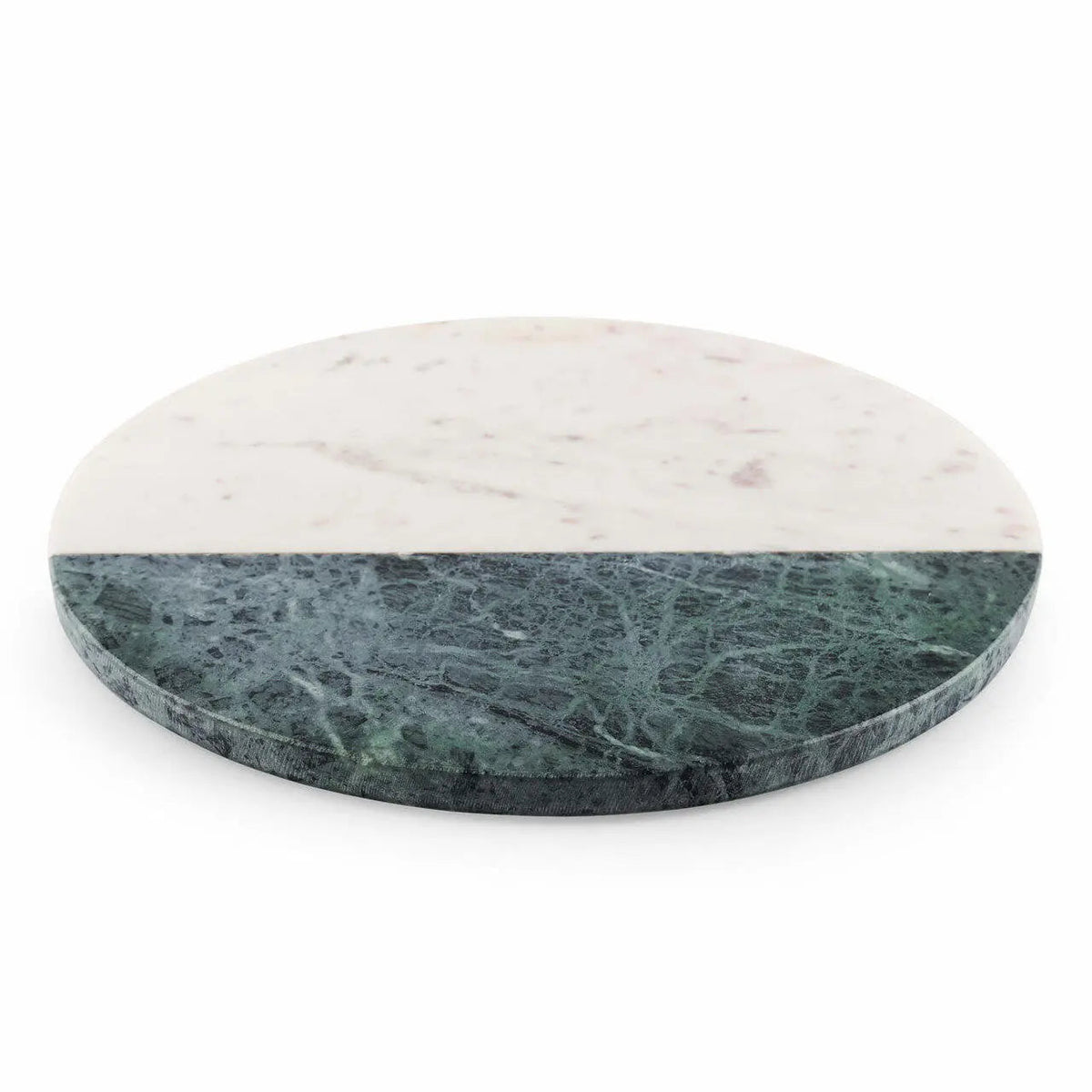 Eclipse Round Marble Cheese Board Chilled Serving Green Marble
