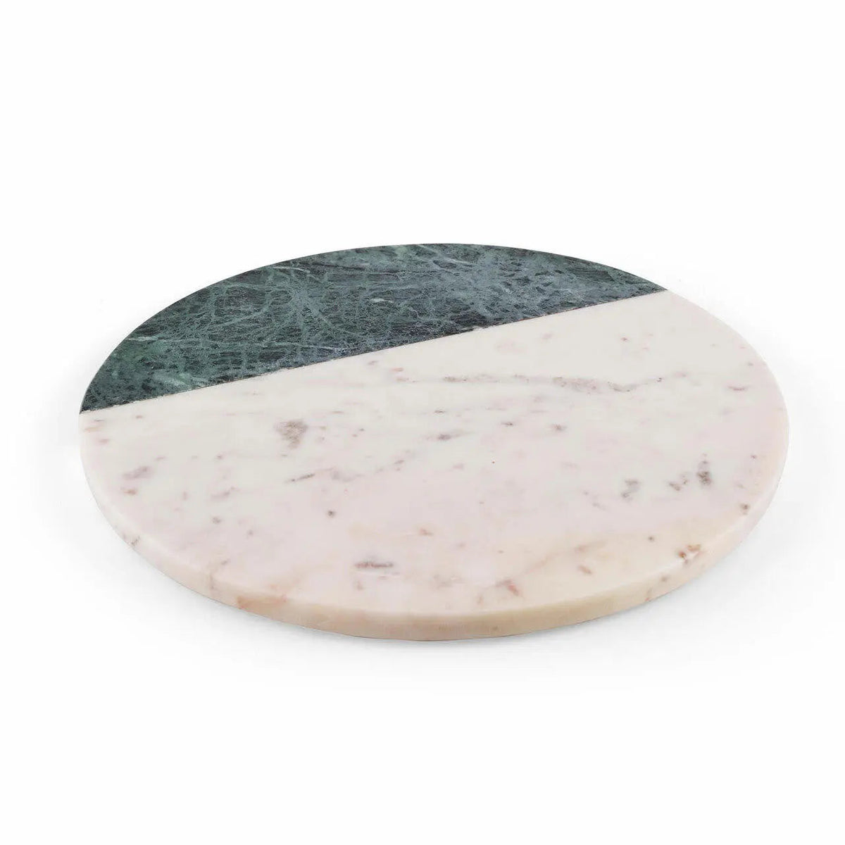 Eclipse Round Marble Cheese Board Chilled Serving Green Marble